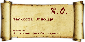 Markoczi Orsolya névjegykártya